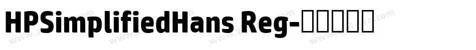 HPSimplifiedHans Reg字体转换